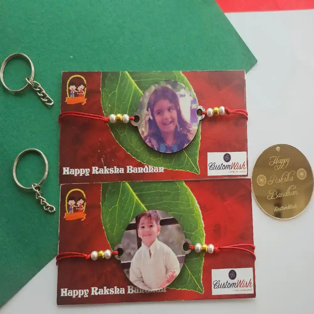 Sublimation Photo Rakhi With Keychain